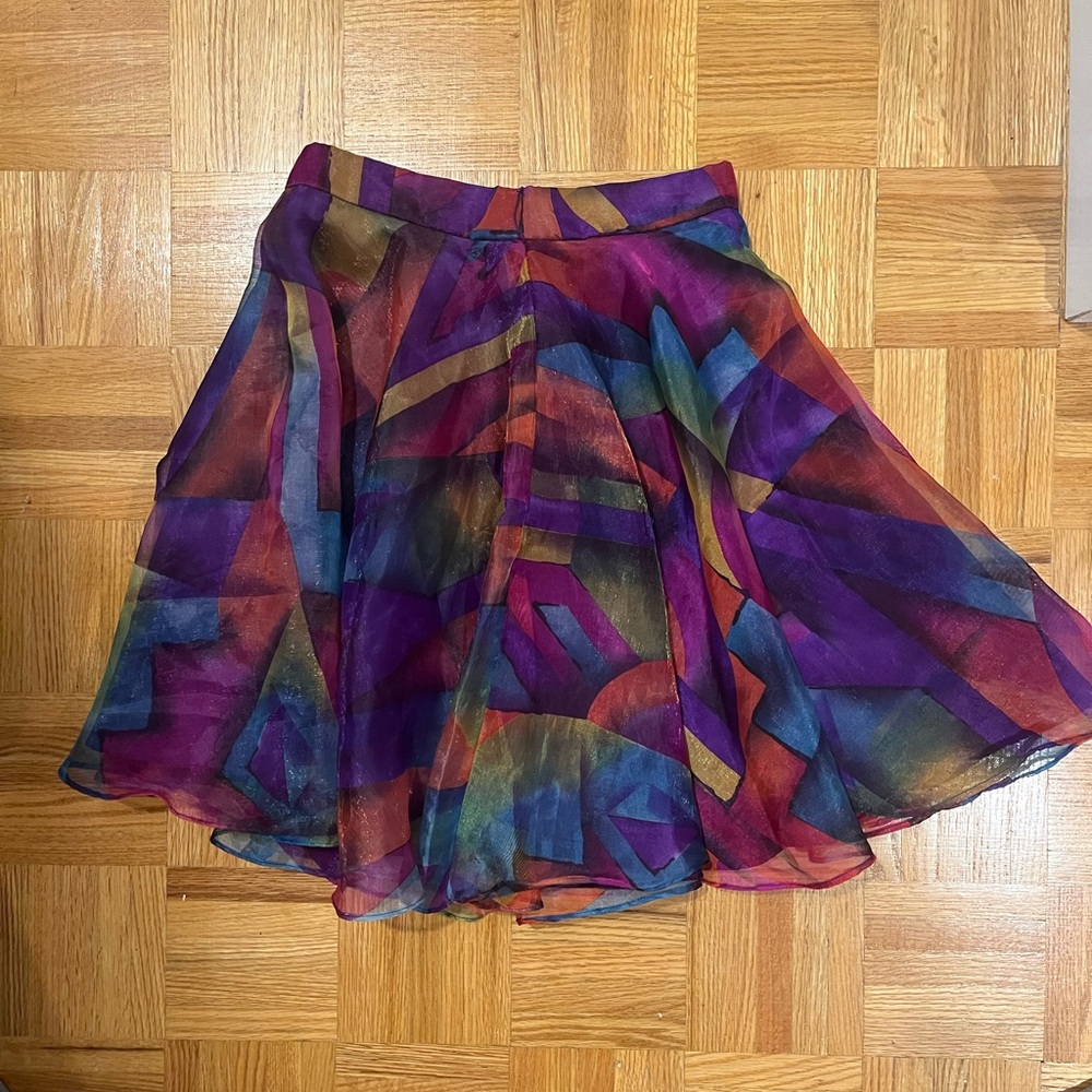 Colorful Geometric Tulle Skirt